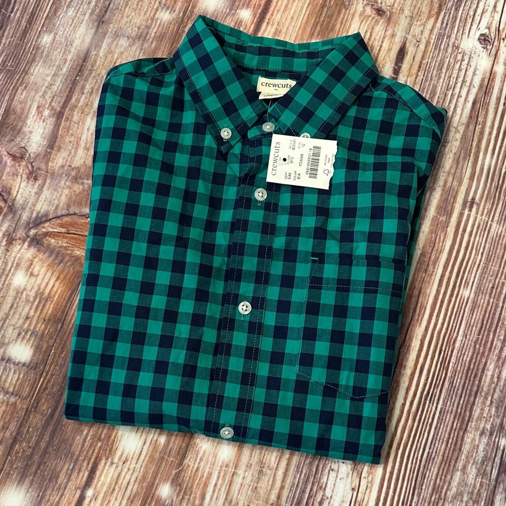 NWT J.Crew Factory CrewCuts Size 12 
Plaid button up